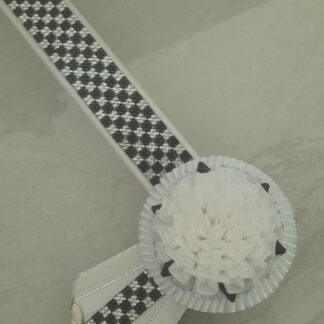 white black rhinestone checker browband