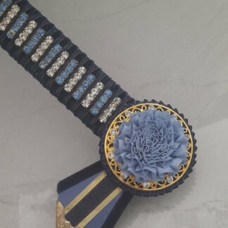 navy and cornflower blue bling browband