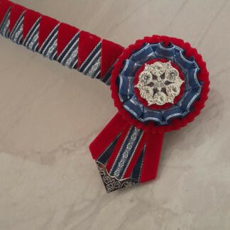 b25101 red, light navy and smoke blue browband
